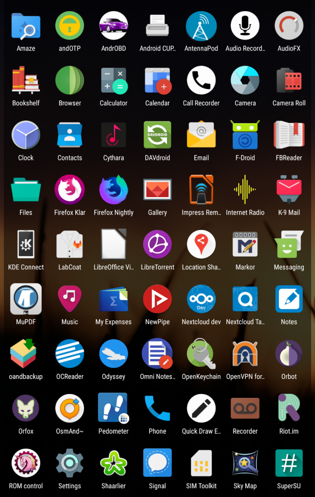 Free Software Android apps on my phone